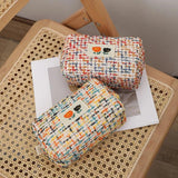 Colorful Knitted Cosmetic Pouch Portable Make Up Travel Toilt Bag