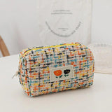 Colorful Knitted Cosmetic Pouch Portable Make Up Travel Toilt Bag