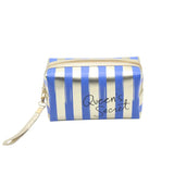 Large Capacity Stripes Cosmetic Bag Women PVC/nylon Makeup Bag