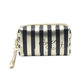 Large Capacity Stripes Cosmetic Bag Women PVC/nylon Makeup Bag