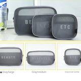 Portable Grid Cosmetic Bag Travel Wash Bag