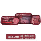 Portable Grid Cosmetic Bag Travel Wash Bag