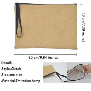 Personalized Name Makeup Bag Women Neceser Linen Pouch