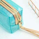 Transparent Portable Cosmetic Bag Large Capacity Storage Lightweight