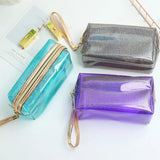 Transparent Portable Cosmetic Bag Large Capacity Storage Lightweight