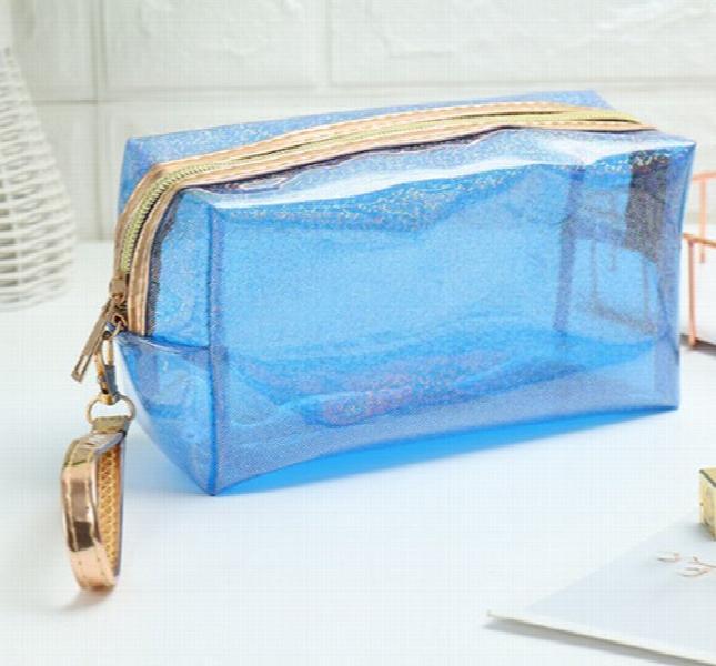 Transparent Portable Cosmetic Bag Large Capacity Storage Lightweight