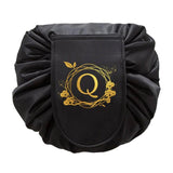 Cosmetic Wreath Print Drawstring Handbag Makeup Organizer