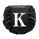 Portable Women Drawstring Cosmetic Letter Print Handbag