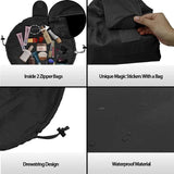 Portable Women Drawstring Cosmetic Letter Print Handbag