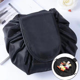 Portable Women Drawstring Cosmetic Letter Print Handbag