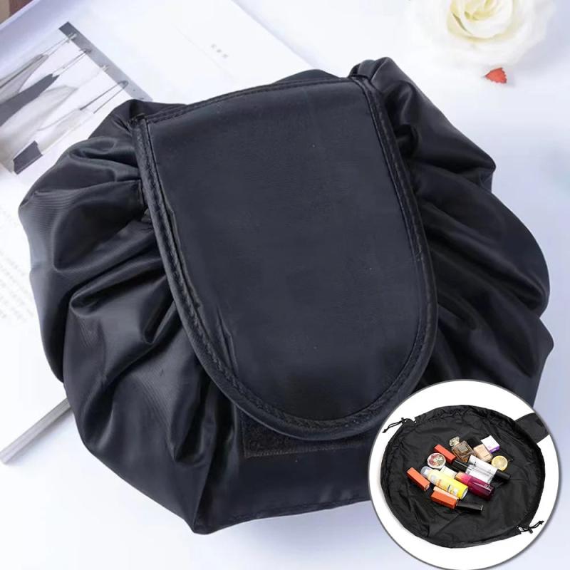 Portable Women Drawstring Cosmetic Letter Print Handbag