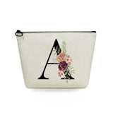 Initial Letter Flower Name Toiletry Kit Women Toiletry Bag