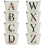 Initial Letter Flower Name Toiletry Kit Women Toiletry Bag