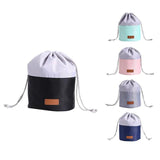 Cylinder Drawstring Cosmetic Bag Large Capacity Circular Storage Bag