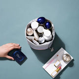 Cylinder Drawstring Cosmetic Bag Large Capacity Circular Storage Bag