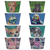 Dog Printed Travel Toiletry Bag Makeup Organizer Women's Cosmetic Bag
