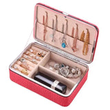 Pu Leather Travel Jewelry Box Earrings Organizer