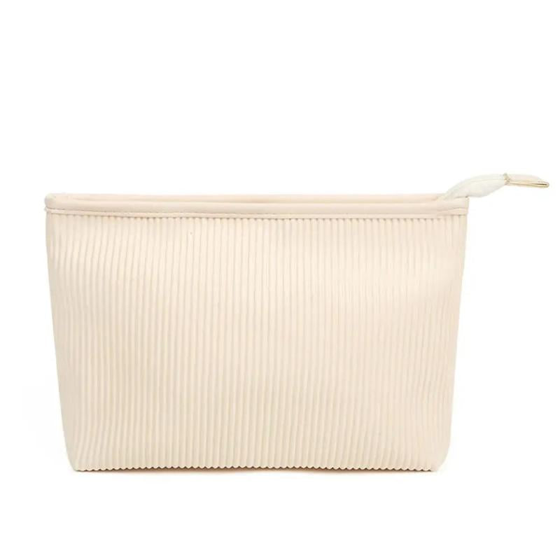 Japanese Style Pleated PU Cosmetic Bag Personalized Portable Toiletries Bag