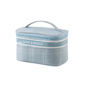 Plaid Pattern Cosmetic Bag with Large Storage Capacity