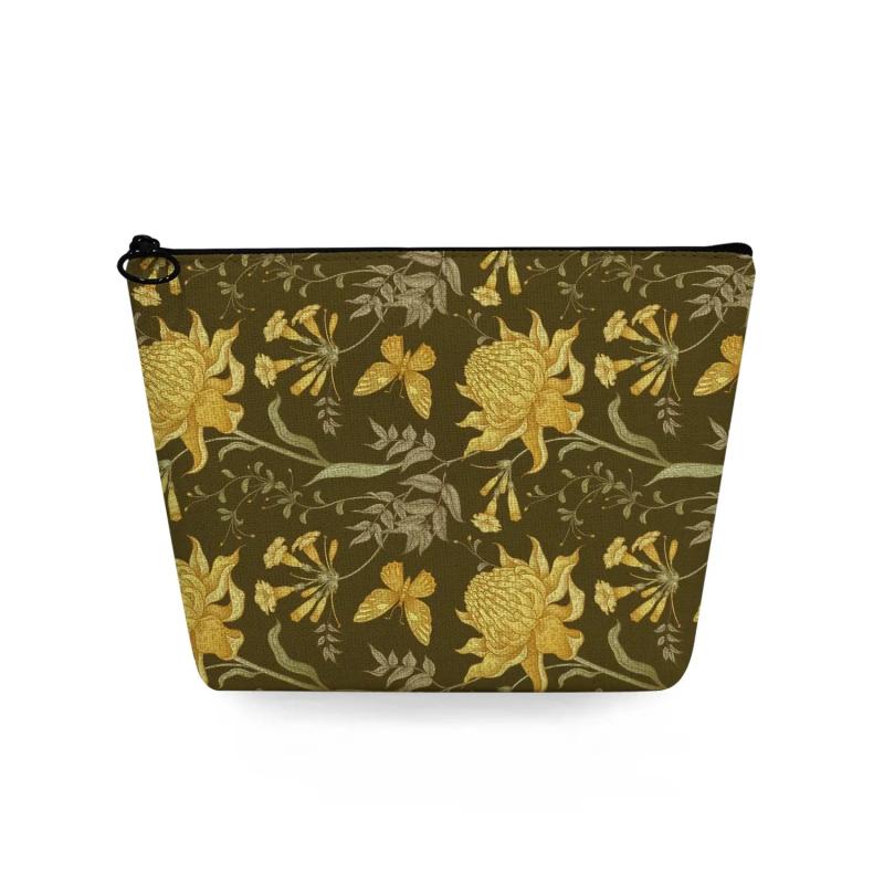 Chinese Style Makeup Bag Floral Print Toiletry Organizer Gift