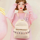 Straw Women Backpack Weave Tassel Summer Beach Female Shoulder Bag