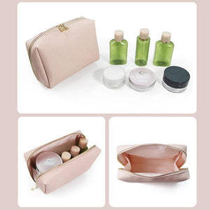 Large Capacity PU Leather Cosmetic Bag Travel Toiletries Organizer