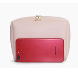 Large Capacity PU Leather Cosmetic Bag Travel Toiletries Organizer