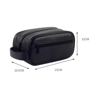 PU Leather Cosmetic Bag Men Travel Business Portable Toiletry Bag