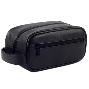 PU Leather Cosmetic Bag Men Travel Business Portable Toiletry Bag