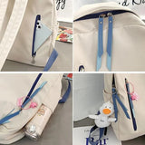 Women Panelled Casual Tote School Backpack Large Capacity