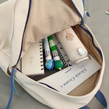 Women Panelled Casual Tote School Backpack Large Capacity