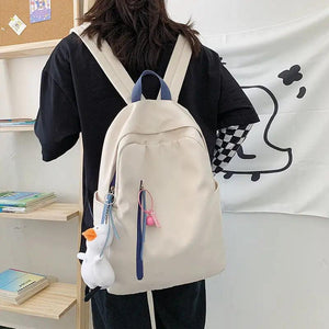 Women Panelled Casual Tote School Backpack Large Capacity