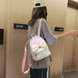 Plush Bow Backpack for Girls - School Laptop Bag