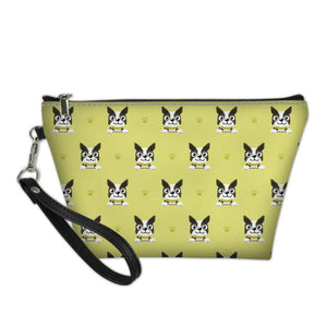 Boston Terrier Print Makeup Bag Lightweight Toiletries Organizer