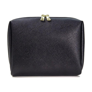 Personalized Embroidered Cosmetic Bag Large-Capacity PU Leather Travel Wash Bag