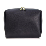 Personalized Embroidered Cosmetic Bag Large-Capacity PU Leather Travel Wash Bag