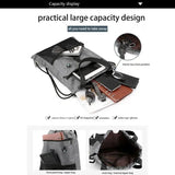 Drawstring Bag Gym With Pockets Sports Sack With Handle-Grey