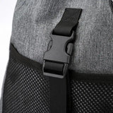 Drawstring Bag Gym With Pockets Sports Sack With Handle-Grey