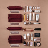 4-in-1 Women's Cosmetics Bag Travel Portable Folding