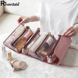 4-in-1 Women's Cosmetics Bag Travel Portable Folding
