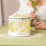 Hidden Flower Cylinder Cosmetic Bag Travel Wash Storage Bag