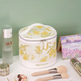 Hidden Flower Cylinder Cosmetic Bag Travel Wash Storage Bag