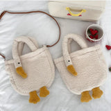 Plush Shoulder Bag Lamb Hair Velvet Handbag