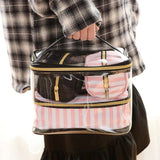 PVC Portable Cosmetic Bag Set Multifunctional Washing Bag Makeup Box
