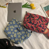 Embossed Rose Cosmetic Bag Large Capacity Portable Toiletry Wash Bag