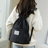 Drawstring Bag Backpack Lightweight Oxford Cloth Shoulders Bag