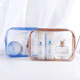 3pcs Portable PVC Cosmetic Bag Transparent Travel Storage Bag