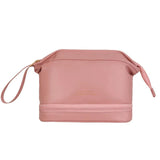Women Travel Cosmetic Bag PU Leather Make Up Pouch