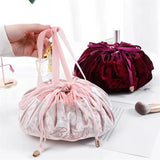 Flannelette Travel Makeup Bag Draw String Organizer