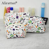 Alirattan Three-Piece Cosmetic Bag Ladies Travel Convenient Storage Bag